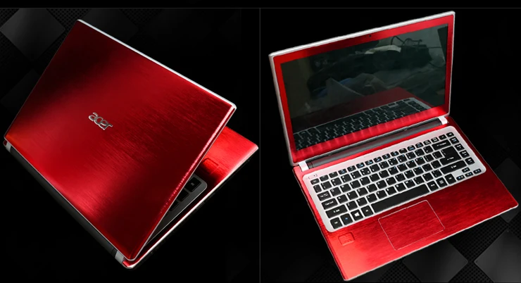 Ноутбук из углеродного волокна виниловые наклейки на кожу чехол для acer Aspire 5741 5741G 5742 5742ZG 5552 5552G - Цвет: Red brushed