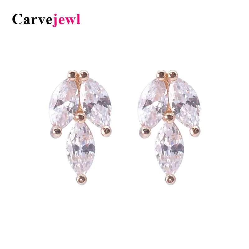

Carvejewl stud earrings horse eye Cubic Zirconia silver plated stud earrings for women jewelry girl gift cute bijoux wholesale