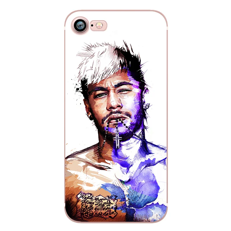 Phone Case C Ronaldo Messi Neymar Barcelona Soccer Jersey for iphone 5s 6s 7 6 plus SE 5 Soft Transparent Soft Silicon tpu Clear (4)