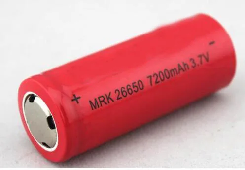 

free shipping 2pcs/lot 7200mAh 3.7V 26650 lithium-ion rechargeable battery li-ion cell