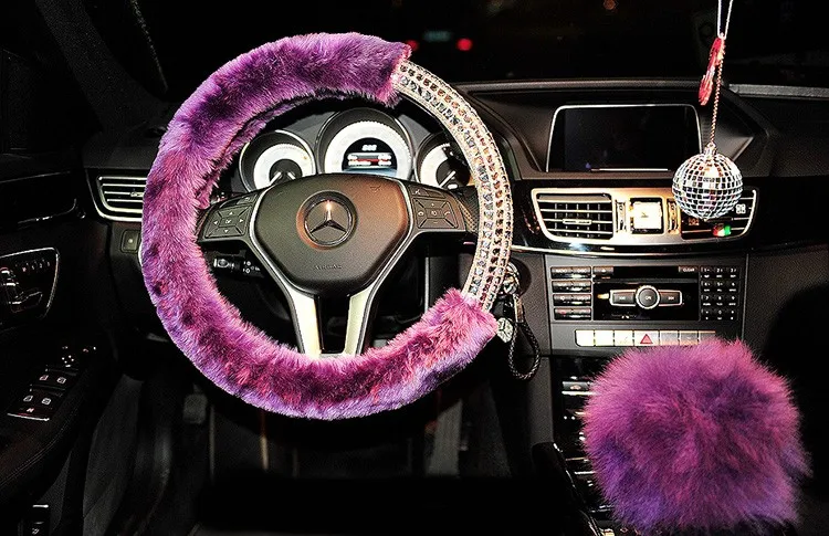Personalized-Rhinestone-Wool-Car-Steering-Wheel-Covers-Fit-38CM-Plush-Diamond-Women-Car-Accessories-11