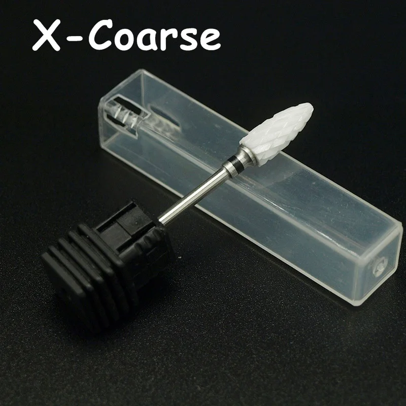 KIMAXCOLA цилиндрический керамический сверло для ногтей Электрический Маникюрный аппарат аксессуары инструменты для дизайна ногтей Электрический маникюр фрезерный пилка для ногтей