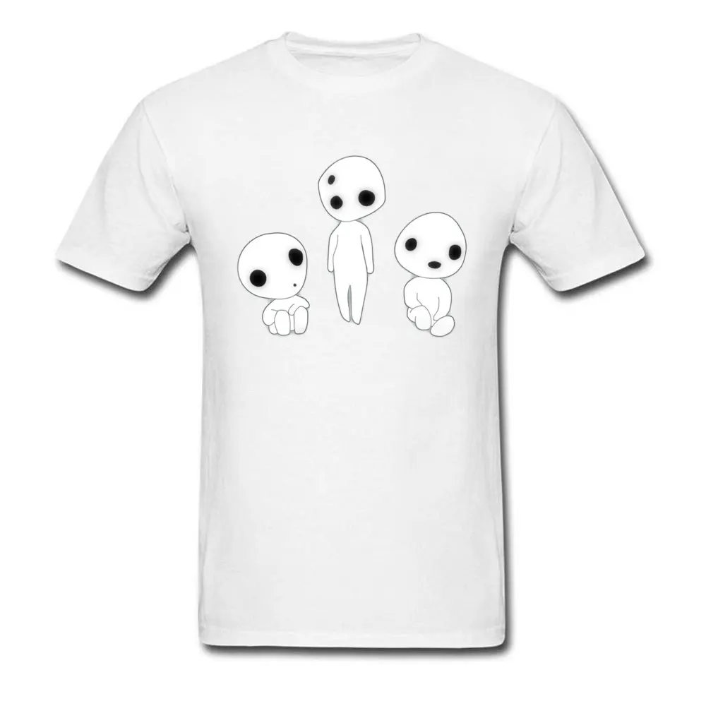 Kodamas Tree spirit 12233 Gift Summer 100% Cotton Fabric O Neck Man Tops Tees Customized T Shirts Plain Short Sleeve T Shirts Kodamas Tree spirit 12233 white