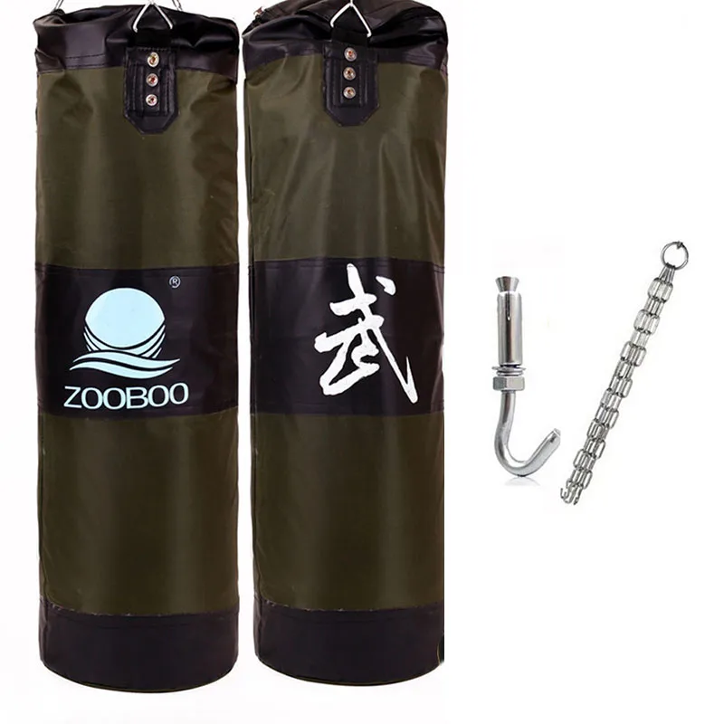 Zooboo четыре слоя утолщение полые sandbag90 см обучение ММА бокса мешок крюк висячий удар Муай Тай Санда пробивая мешок с песком - Цвет: 70cm