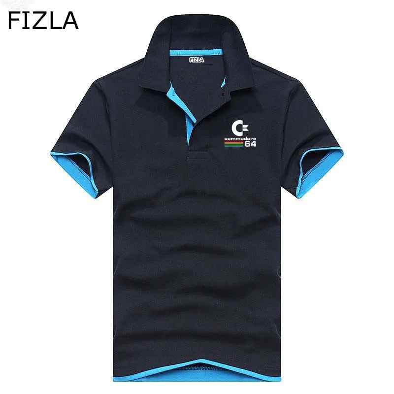 2021 Uomini Di Marca Moda Business Casual Polo Commodore C64 Stampa Uomo Cotone A Maniche Corte Polo Camicia Per Ragazzi Polo Homme