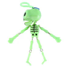 1 шт. Новинка светится в темноте движущийся брелок для ключей в виде скелета сувениры на Хэллоуин вечерние украшения карнавал для детей Светящиеся в темноте игрушки