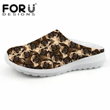 Forudesigns, милое животное мопса/Хаски сандалии с принтом Мужская Повседневная дышащая в сеточку тапочки мужские сандалии пляжная водонепроницаемая обувь для мужчин