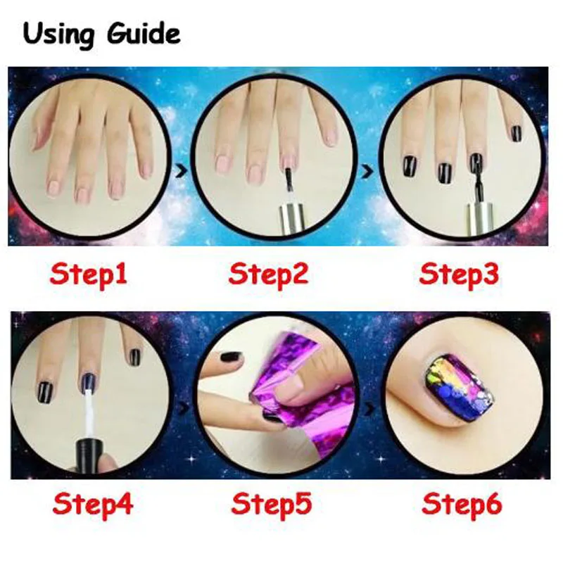 nail foil use steps
