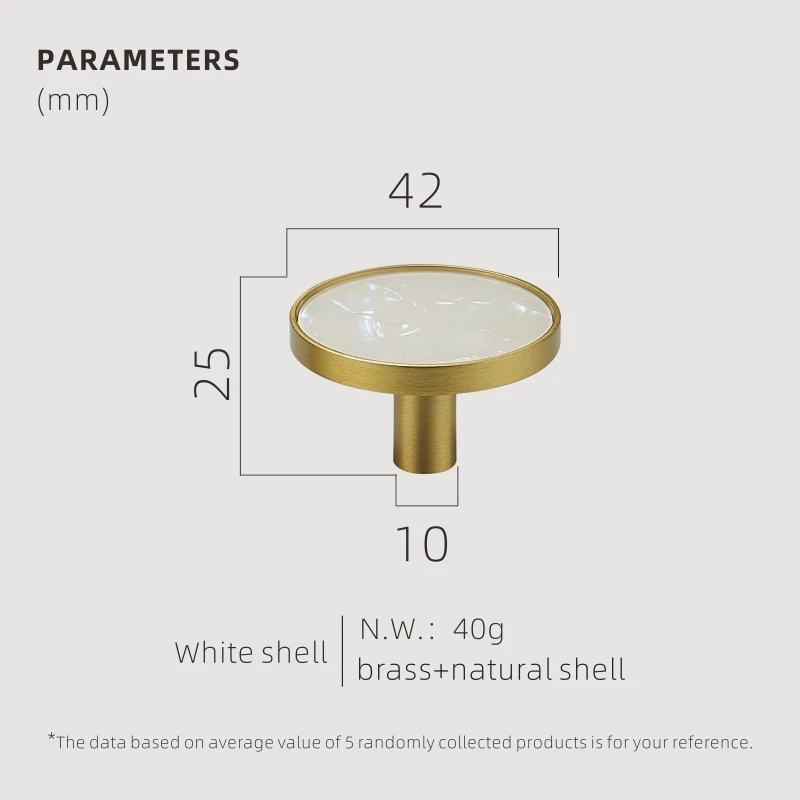 Dooroom латунные мебельные ручки в виде ракушки простые скандинавские пасторальные ручки для шкафа комода круглые цветные ручки для шкафа - Цвет: White shell-L