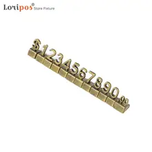 Роскошный 3D металлический подвес Регулируемый ценник мозолей ценник евро фунт цена кубики с цифрами в сборе