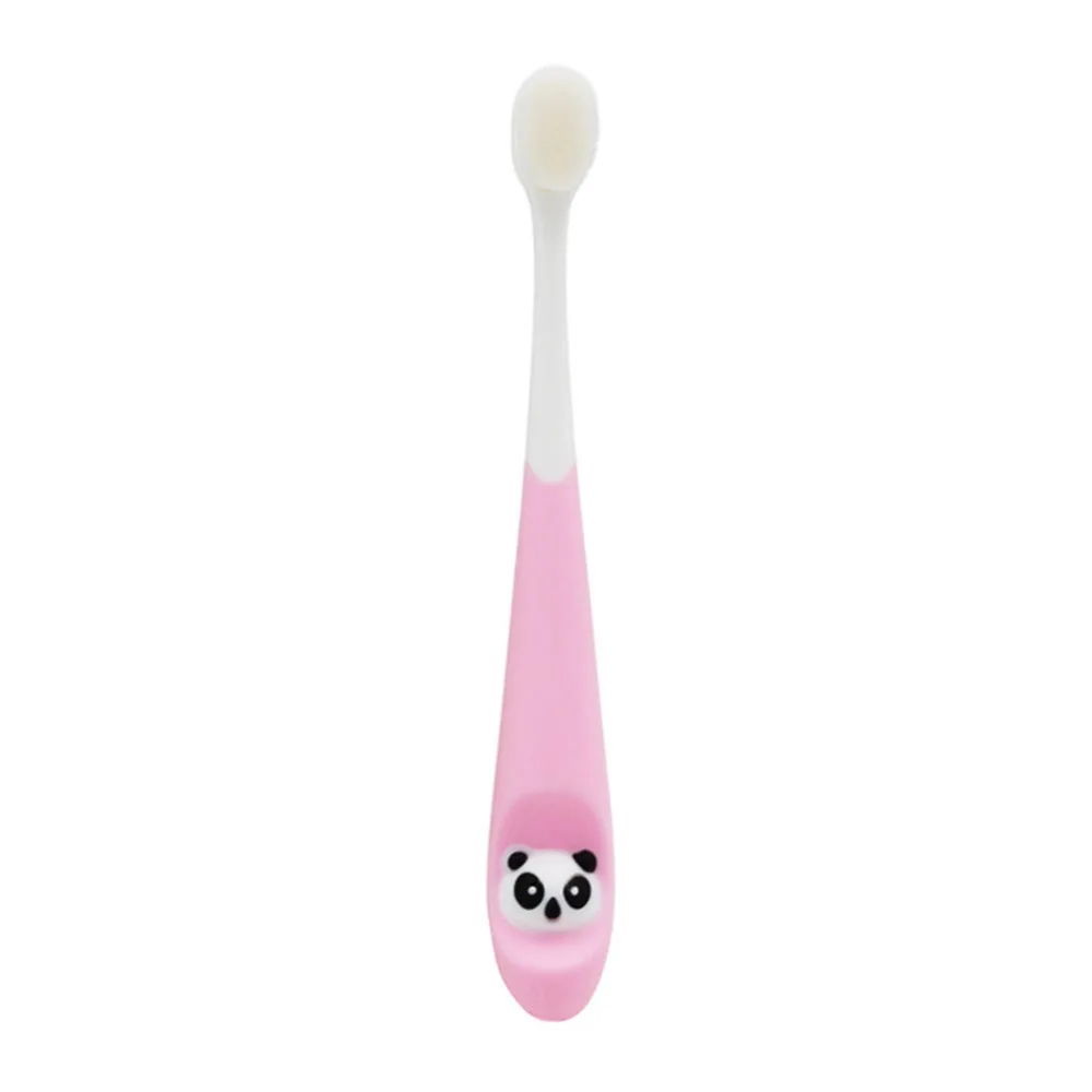 4 цвета ультра мягкая зубная щетка для волос для массажной чистки зубного шва для детей противоскользящая ручка зубная щетка для гигиены полости рта T111 - Цвет: Pink