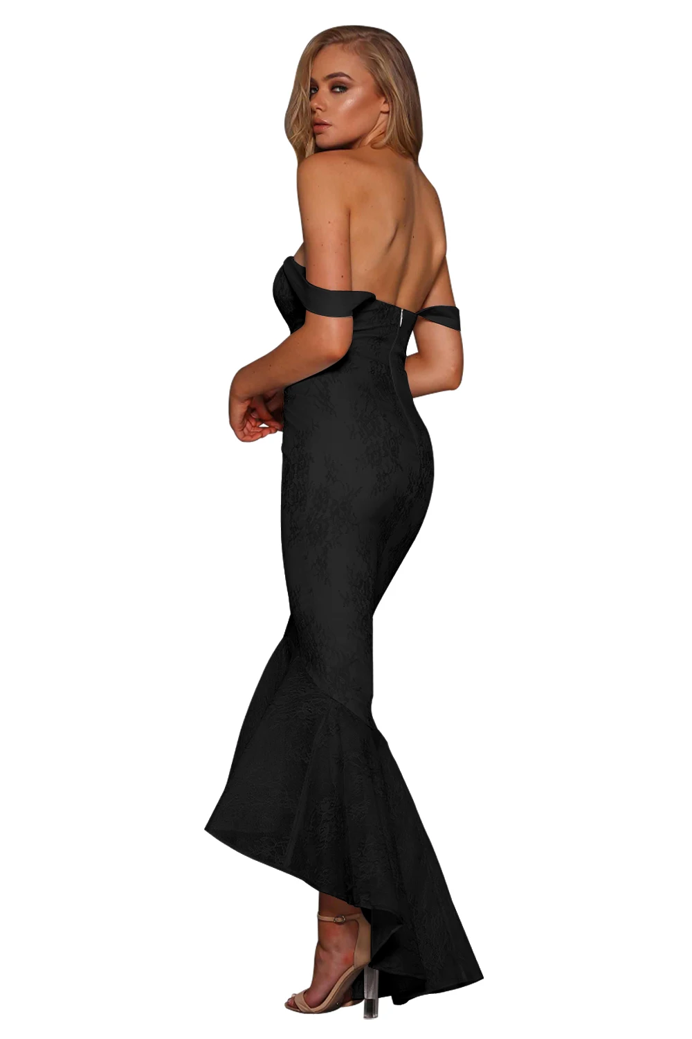 Elegant-Black-Strapless-Lace-Fishtail-Evening-Dress-LC610230-2-2