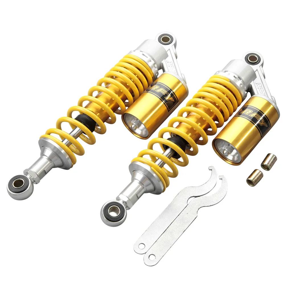 GZYF 12.5" inch 320mm 7mm Spring Motorbike Motor Nitrogen Air Shock Absorbers Supension Damper Damping Cushion Universal Motorcycle For Honda Suzuki Yamaha Kawasaki ATV Go Kart Quad Dirt Sport Bikes motorcross