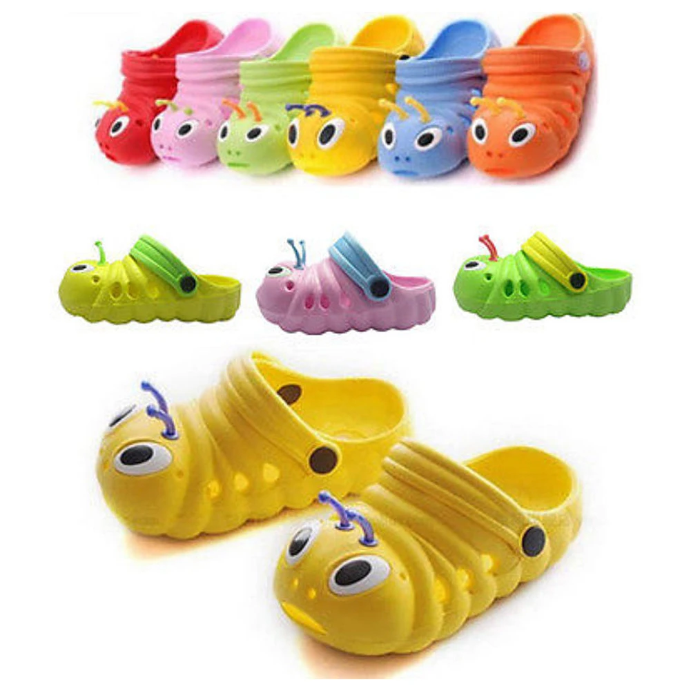 

Kid Summer Breathable Caterpillar Sandals Slippers Caterpillar Cartoon Anmial Sandals Boys Girls Beach Hole Baby Outdoor Shoes