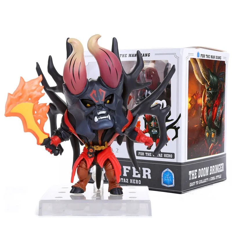  Game DOTA 2 Hero Lucifer Slardar Tiny Silkwood PVC Action Figures Collection Toys 4pcs/Set LLFG053