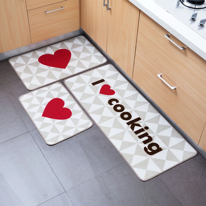 Добро пожаловать коврики для пола с надписью I Love Kitchen кухонные принтом домашние