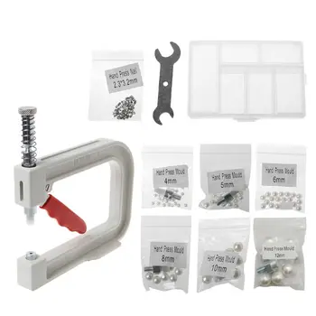 

1 Set Manual Beading Machine Clothes Cap Pearl Bead Rivet Craft For DIY Repair Lace Knit Hat Hair Tools