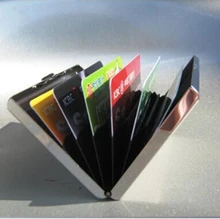 Stainless Steel Men ID Credit Card Holder Stock Women Men Mini New High Quality Wallet Pocket Case Box Money Bags Office Supply