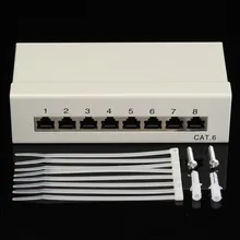 8-портовый Cat6 RJ45 Патч-Панель UTP Ethernet LAN Сети Адаптер Стойки Кабель С Кросс Разъем Стойку Инструмента