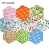 100Pcs/Lot Random Shabby Chic Cotton Fabric With Hexagon Shape/Low Density&Thin Fabric For Quilting&Sewing Material/Mix Designs ► Photo 2/6