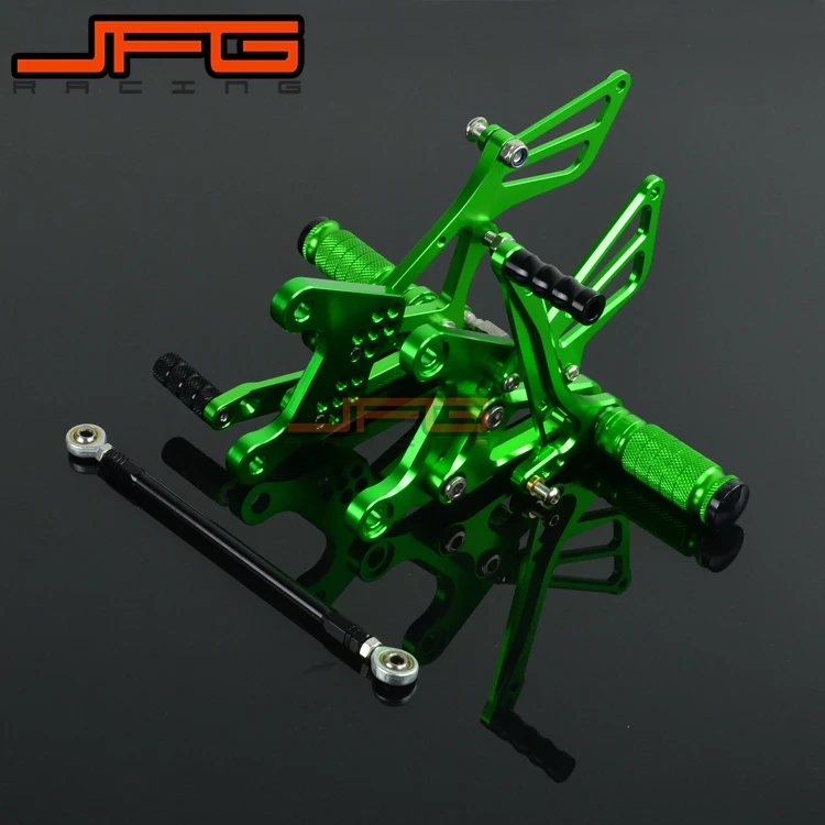 

Motorcycle CNC Adjustable Foot Pegs Pedals Rest Rearset Footpegs For KAWASAKI ZX6R ZX-6R 2005-2008 2005 2006 2007 2008