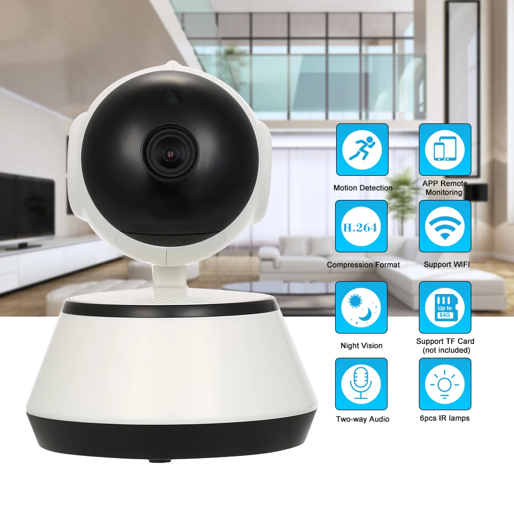 

HD 720P IP Cloud Camera CCTV Surveillance Security Network PTZ Camera for Android/iOS APP Infrared Night View Motion Detection