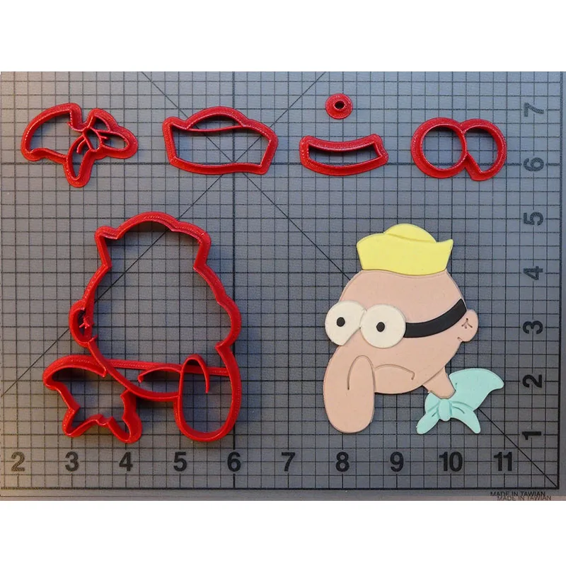

Spongebob Squarepants Barnacle Boy Cookie Cutter Design Fondant Cupcake Mould Custom Made 3D Printed Biscuit Cutters Molds