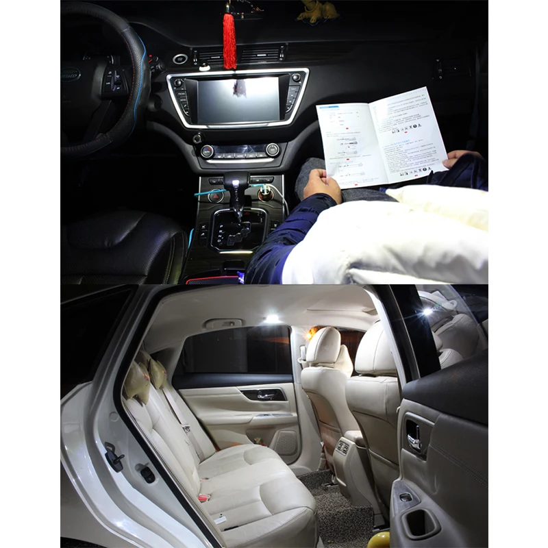 16pcs White Canbus Led Car Interior Lights Kit For