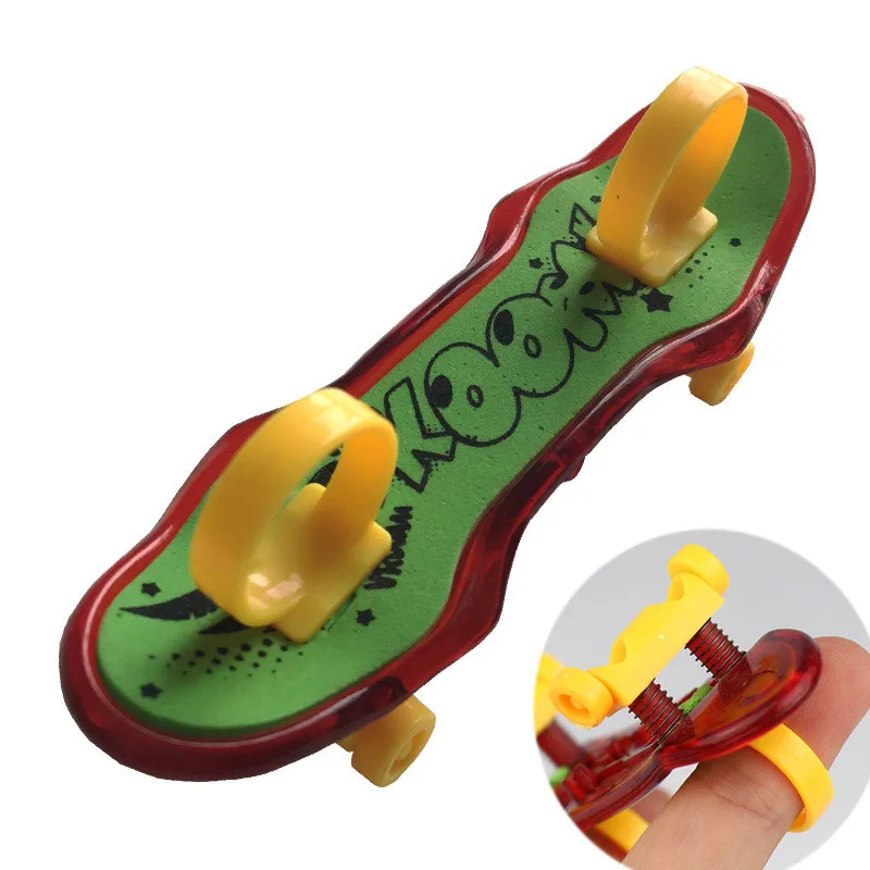 5pcs New Children's rapid finger skateboard toy With spring shock absorption creative plastic
