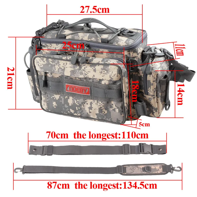 Новое поступление, сумка для рыбалки NOEBY, 27,5*11*21 см, многофункциональная поясная сумка, рыболовные снасти, открытый рюкзак, Bolsa Pesca