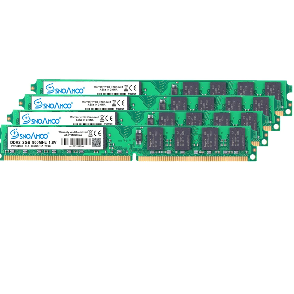 SNOAMOO Настольный ПК Ram DDR2 2 ГБ 800 МГц 667 МГц 1,8 в работает все INTEL и AMD PC2-6400 240Pin 1,8 в CL6 CL5 супер экономичная память