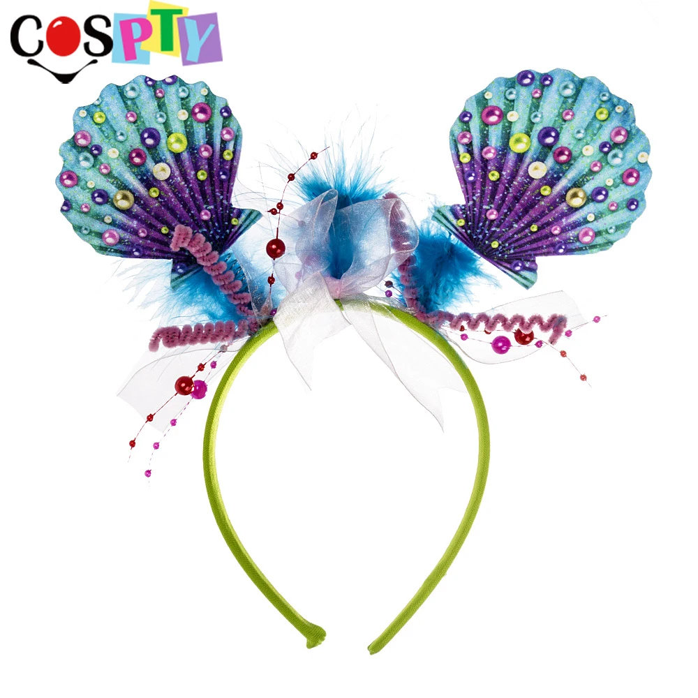 

Cospty Carnival Party Summer Cartoon Ocean Headdress Costume Cosplay Hair Accessories Sea Beach Swimming Shell Headband