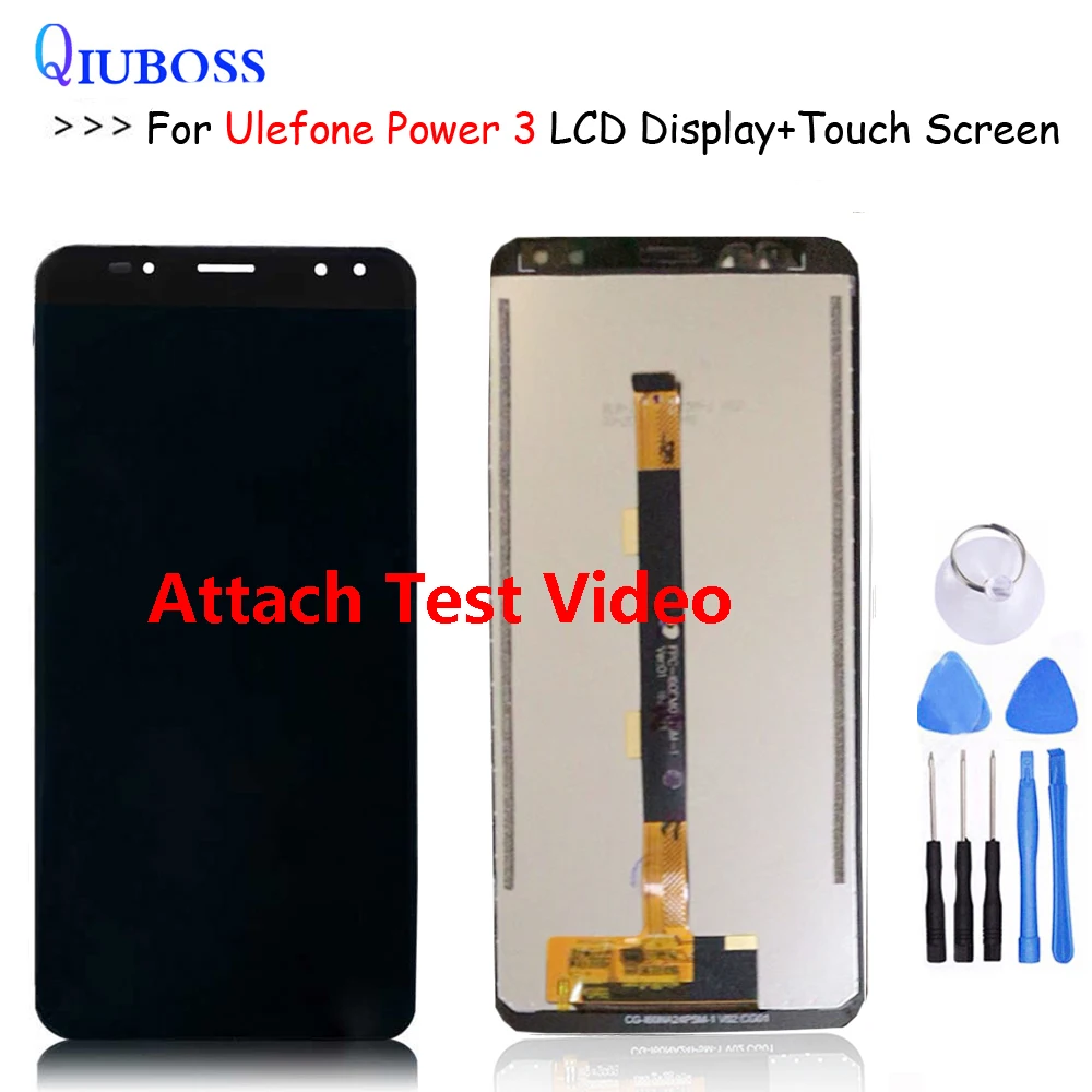 

100% Tested For Ulefone Power 3 LCD Display +Touch Screen Assembly Digitizer Replacement For LCD Ulefone Power 3S Display