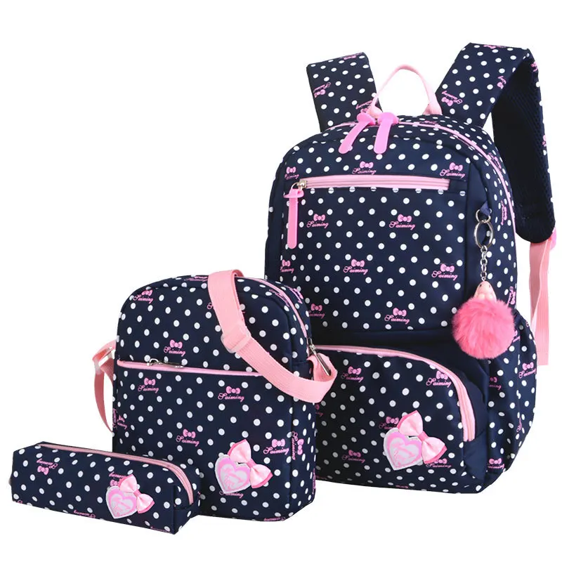 Хит, 4 шт./компл. Школьный рюкзак, набор кошка печать на холсте школьные сумки для девочек подростков элегантный дизайн рюкзак Симпатичные Книга сумка Mochila - Цвет: blue Z35
