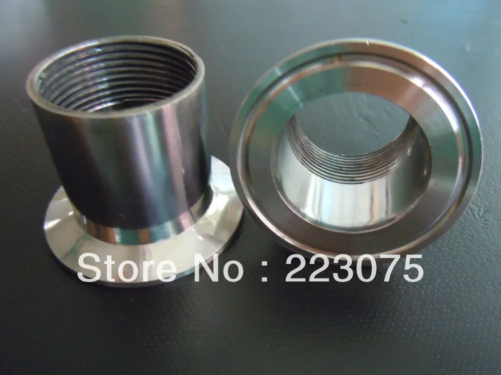 

Free shipping 1" DN25 SS304 stainless steel Sanitary Ferrule female Threaded connector Pipe Fitting Fits TRI CLAMP(OD 50.5mm)