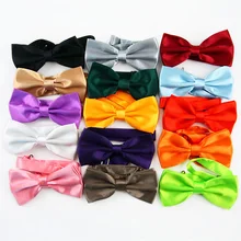 Модный регулируемый галстук-бабочка, блестящий однотонный цвет, Свадебная вечеринка, искусственный шелк, Бабочка, галстук, конфетный цвет, шелковый благородный галстук, Фабричный выход