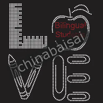 

The Love Rhinestone Transfer Motif Designs