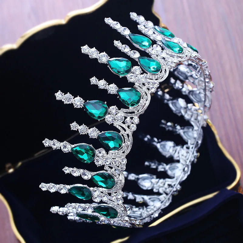 

Crystal Wedding Bridal Queen Tiara Crown For Bride Women Pageant Prom Baroque Diadem Headpiece Wedding Hair Jewelry Accessories