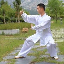 110-180cm chino tradicional Tai Chi Kung Fu uniformes niños adultos de rendimiento trajes de baile mañana ejercicio traje de Wushu