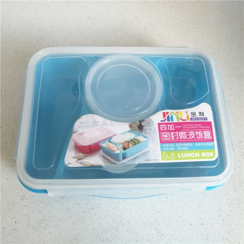 Bento Ланч бокс полностью герметичный пищевой 4 отсек Box миска для супа с