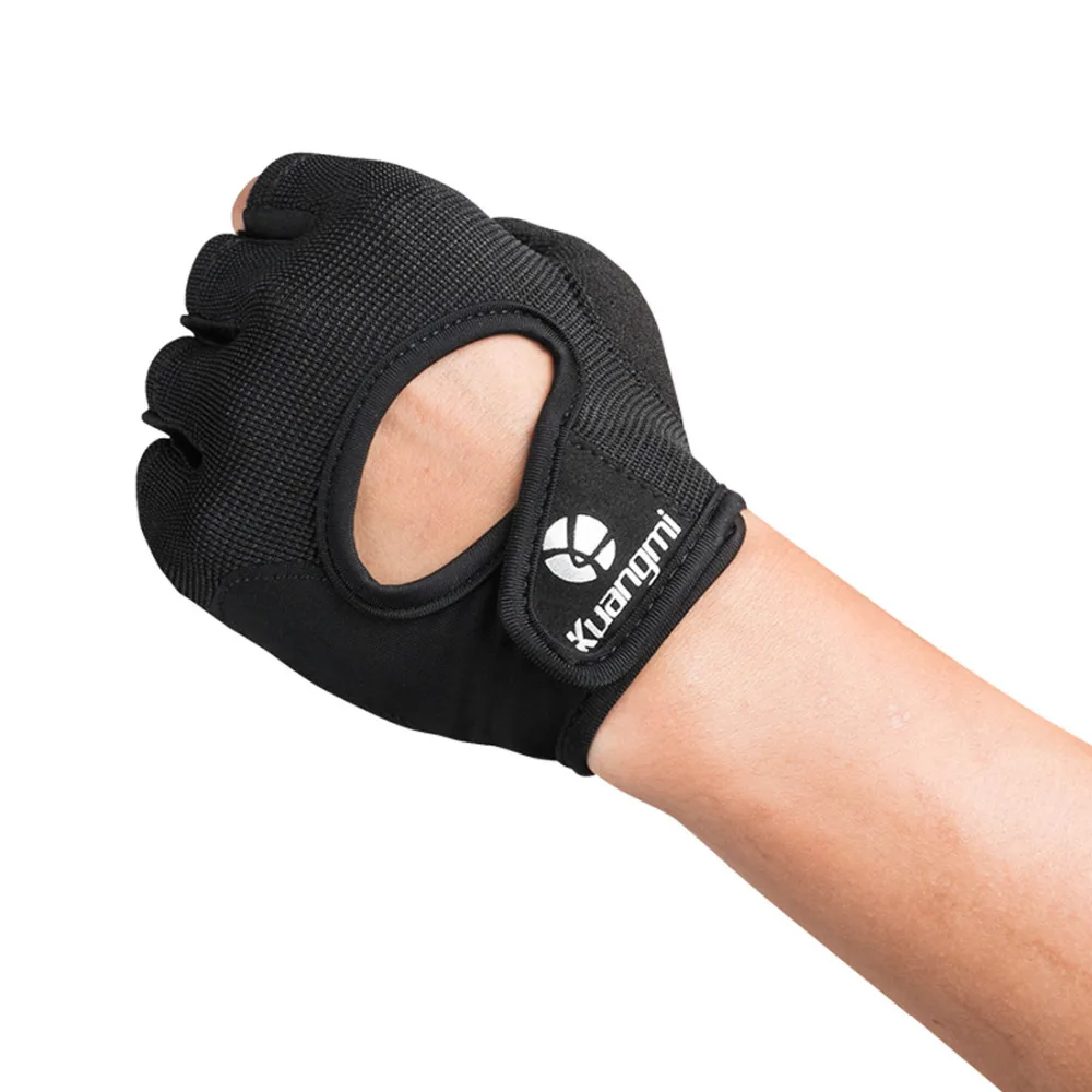 Kuangmi المضادة للانزلاق تنفس نصف إصبع اللياقة البدنية قفازات رياضة رفع الاثقال الدراجات كمال الاجسام الرياضية التدريب قفازات الرجال النساء
