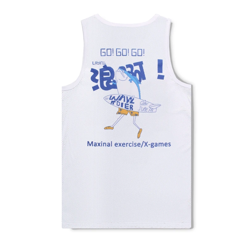 Summer Fashion Men 3D Breathable Tank Tops Print Funny Cartoon Quick Dry Beach Mesh Vest Plus Size M-XXL