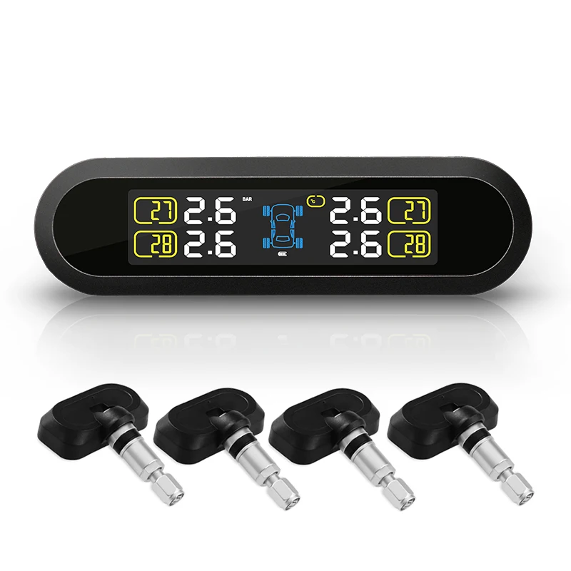 

TPMS Tire Pressure Monitoring System Tyre Diagnostic-tool with 4 sensors Auto Alarm Universal Wireless Auto Alarm