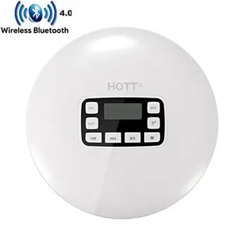 

2019 Portable Bluetooth CD Player with LED Display/Headphone Jack Anti-Skip Protection Anti-Shock Personal CD Music Disc Player