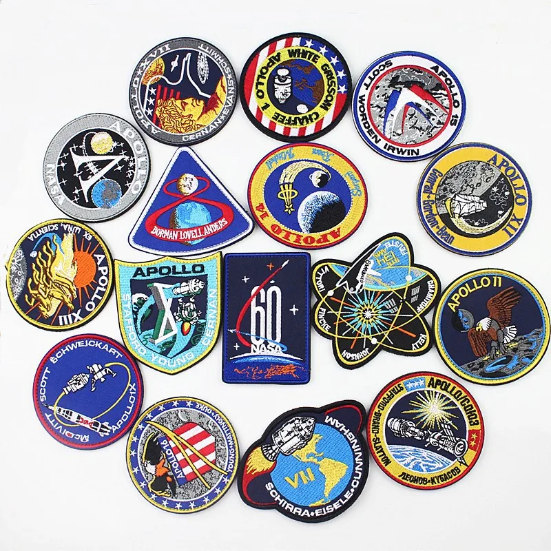 

ORIGINAL SPACE Apollo Mission Patch VOYAGER EMBLEMS BACK SPACE Collage Astronaut Space Suit Program Souvenir Patch Badge