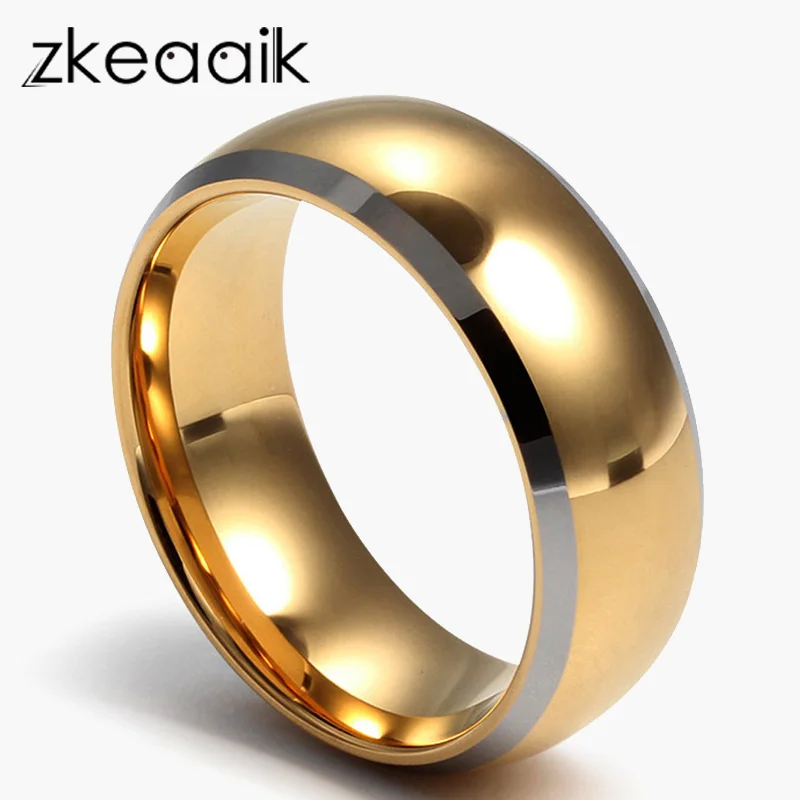 NEW High quality Never fade Gold color Multi faceted design tungsten