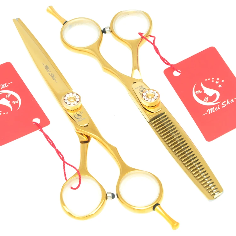 6,0 "5,5" Meisha Professional Barbers филировочные ножницы салон ножницы для волос с бриллиантом 440C Стальные Ножницы Для Стрижки Волос HA0200