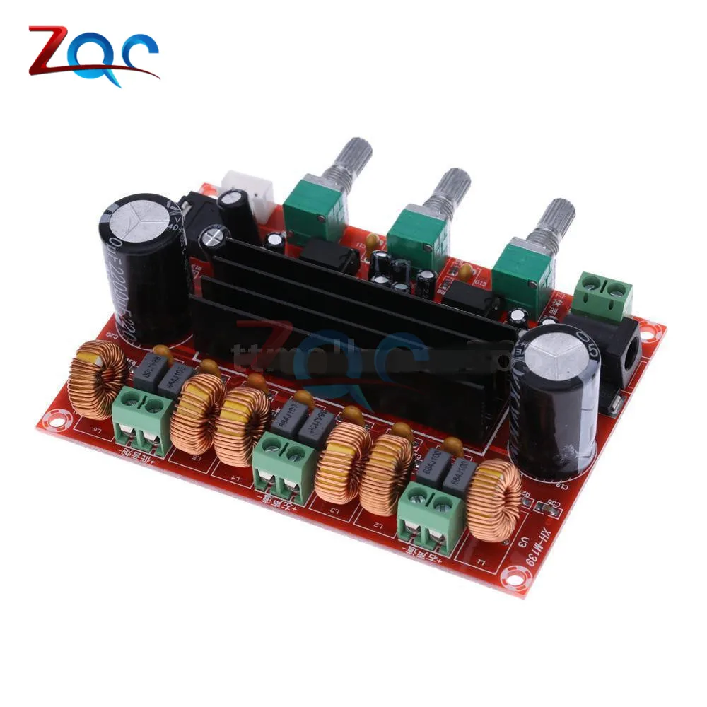 TPA3116 2.1 Digital Audio Amplifier Board TPA3116D2 Subwoofer Speaker Amplifiers DC12V-24V 2*50W+100W TPA3116 2.1 Digital Audio Amplifier Board TPA3116D2 Subwoofer Speaker Amplifiers DC12V-24V 2*50W+100W