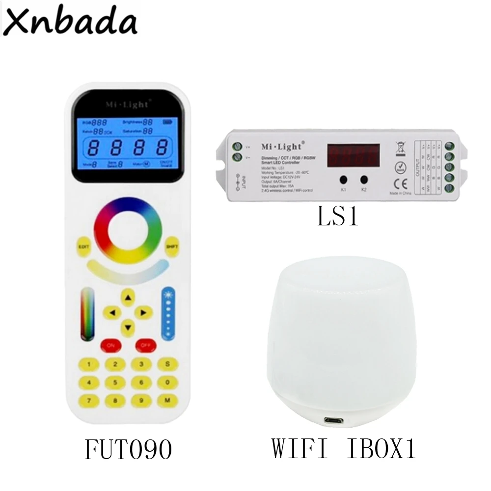 

Milight 2.4GHz WIFI IBOX1 FUT090 Remote LS1 4 in 1 Smart RGB/RGBW/RGBWW Led Controller For RGB Led Strip