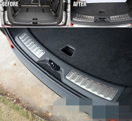 FIT FOR 2015- DISCOVERY SPORT INNER REAR BUMPER PROTECTOR CARGO SILL PLATE COVER